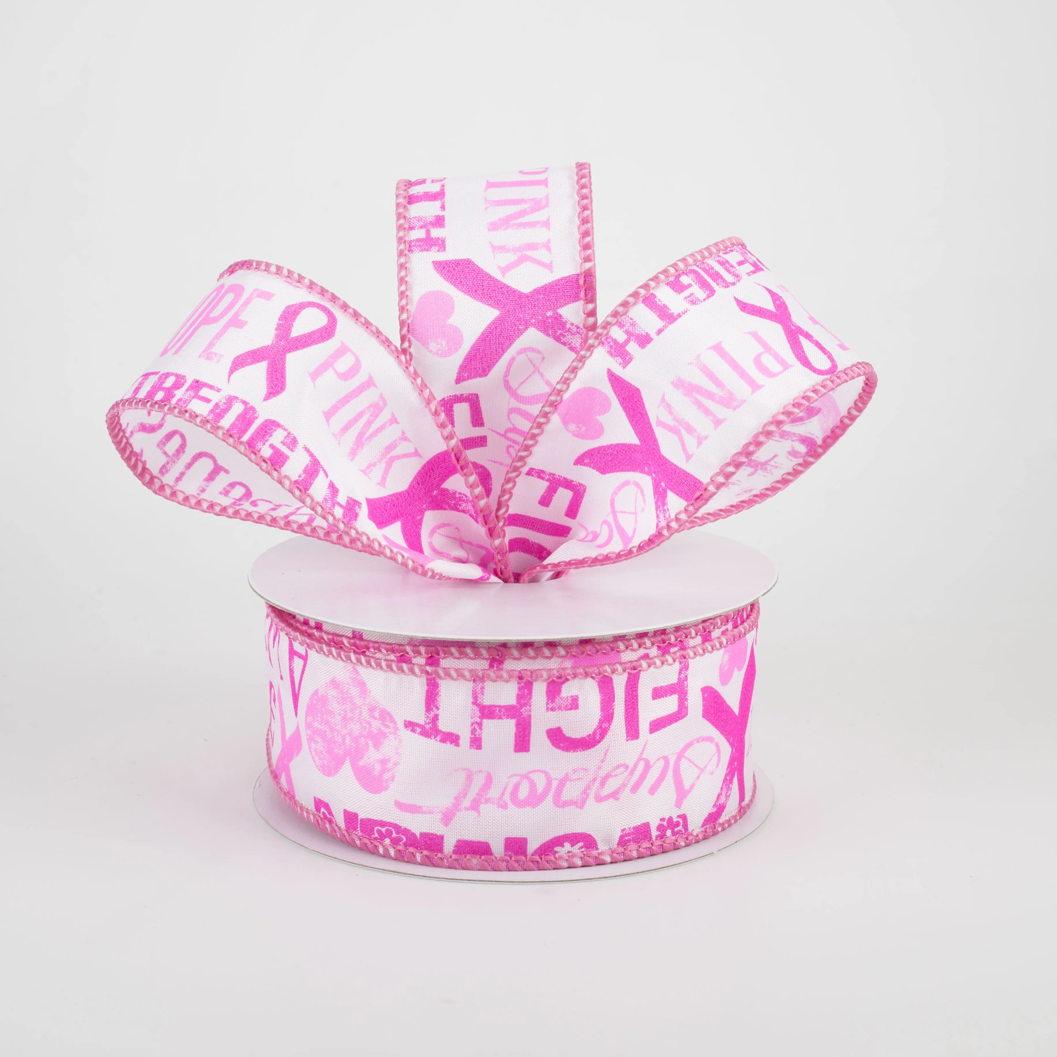 1.5" Breast Cancer Awareness Ribbon (10 Yards)