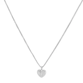 24Kae Shell Heart Necklace, Silver