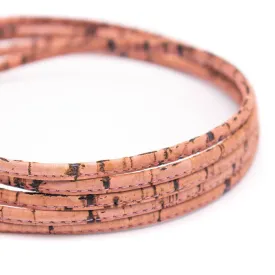 4mm Pink flat cork cord COR-434(10 meters)