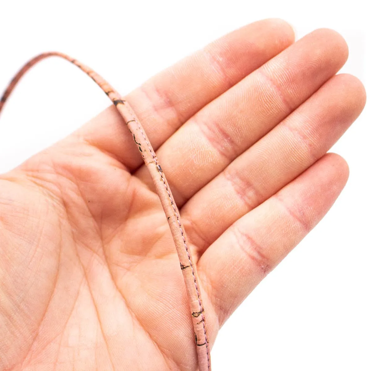 4mm Pink flat cork cord COR-434(10 meters)
