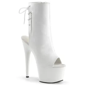 ADORE-1018 White Vegan Ankle High Exotic Dancer Boots