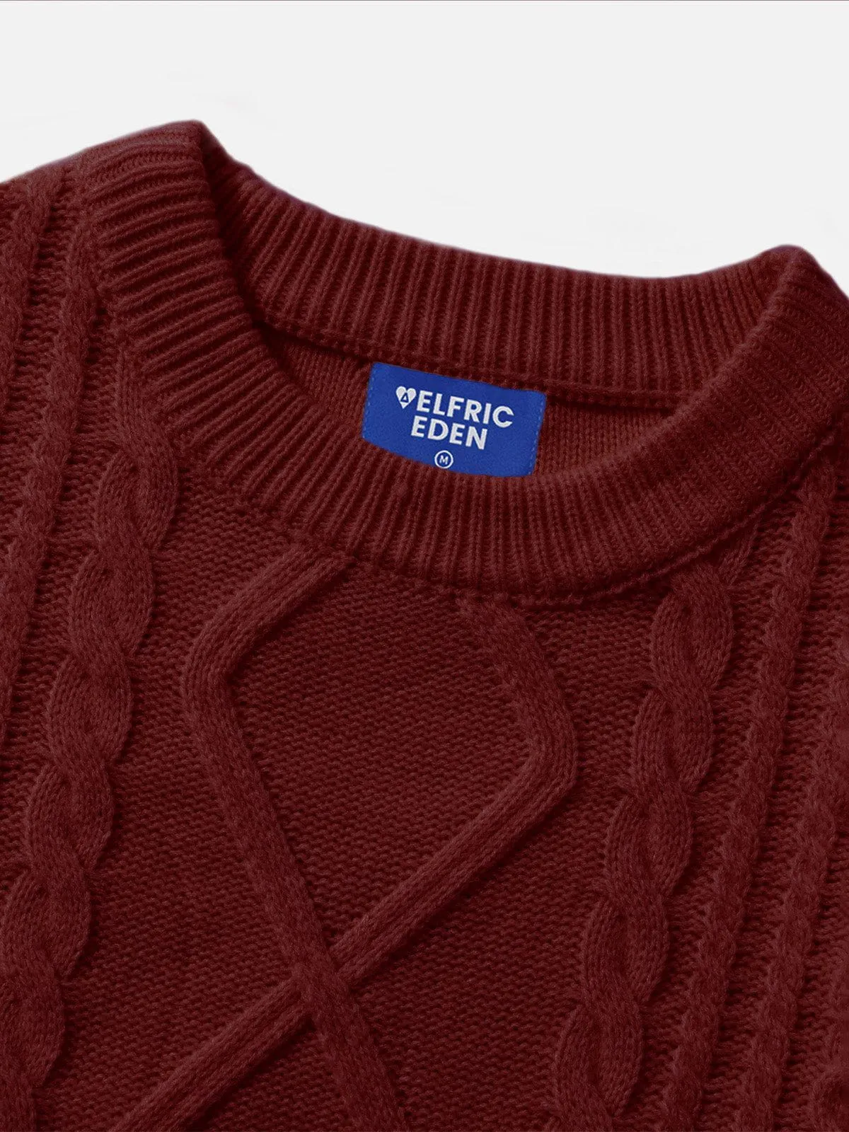Aelfric Eden Retro 90s Burgundy Red Sweater