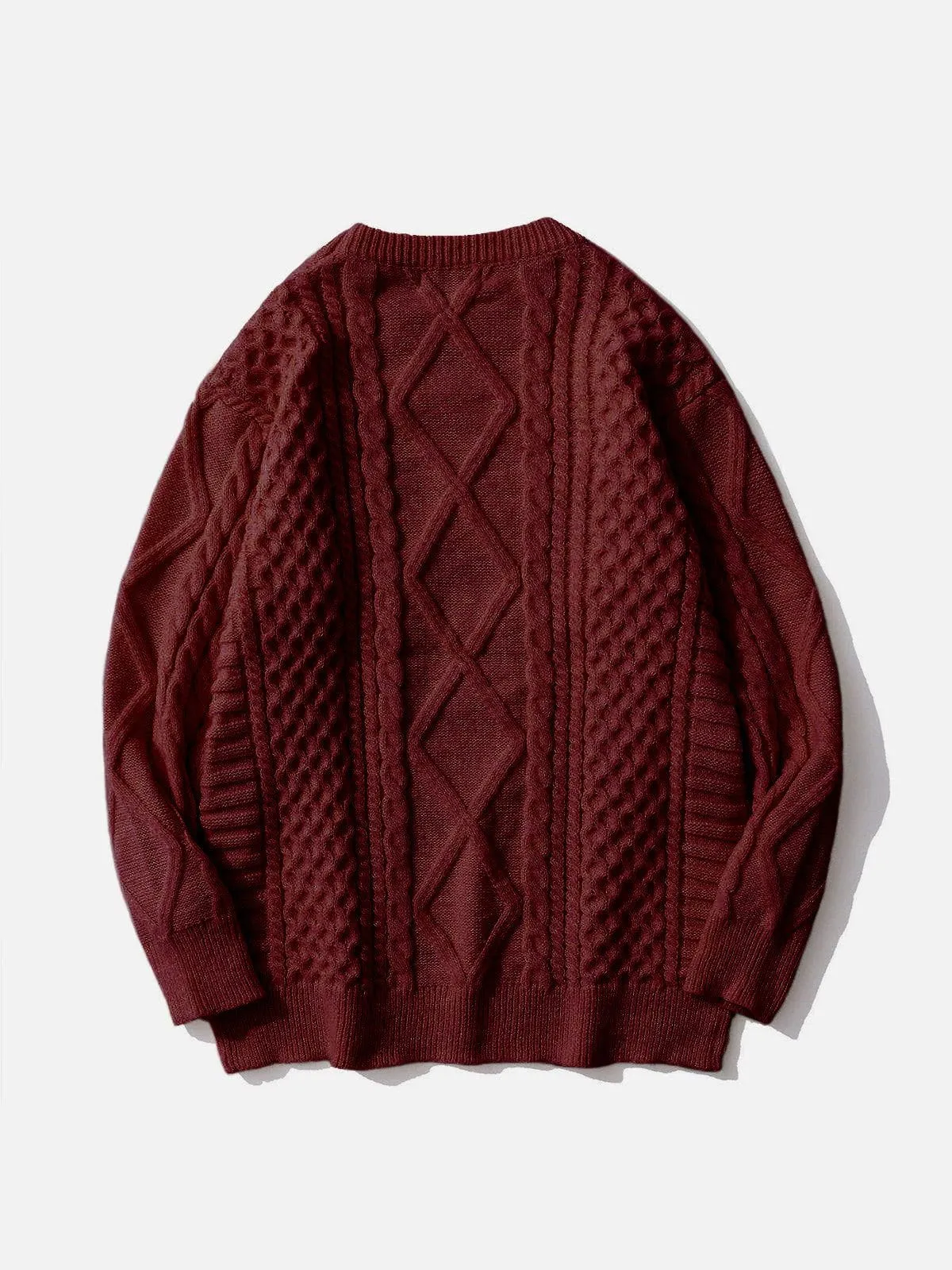 Aelfric Eden Retro 90s Burgundy Red Sweater