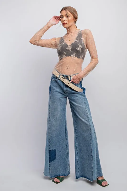 All Over Sheer Lace Top