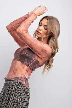 All Over Sheer Lace Top