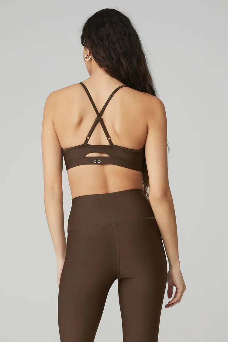 Alo Yoga Women's Airlift Intrigue Tank Sports Bra - Espresso Brown