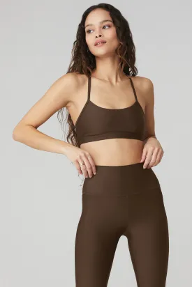 Alo Yoga Women's Airlift Intrigue Tank Sports Bra - Espresso Brown