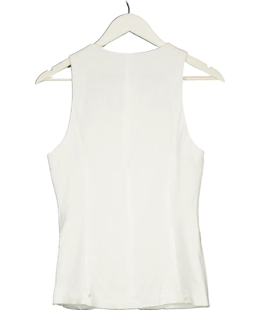 ASOS White High Neck Waistcoat UK 6