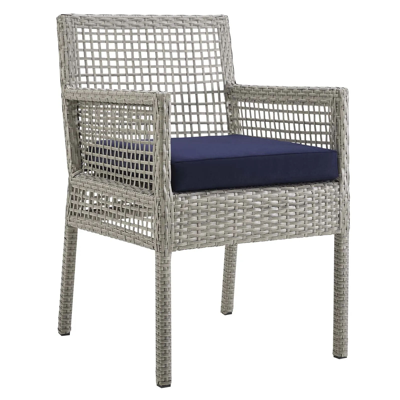 Aura Dining Armchair Outdoor Patio Wicker Rattan Set of 2 by Modway
