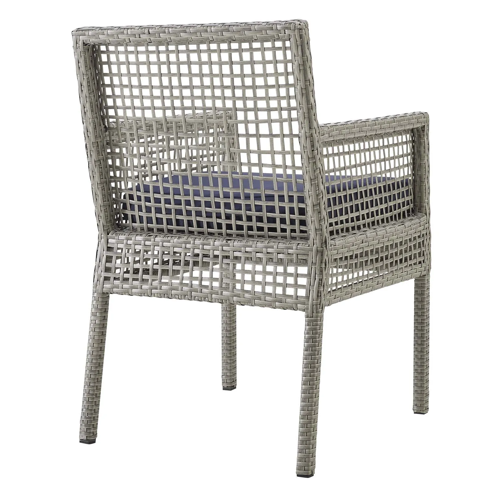 Aura Dining Armchair Outdoor Patio Wicker Rattan Set of 2 by Modway