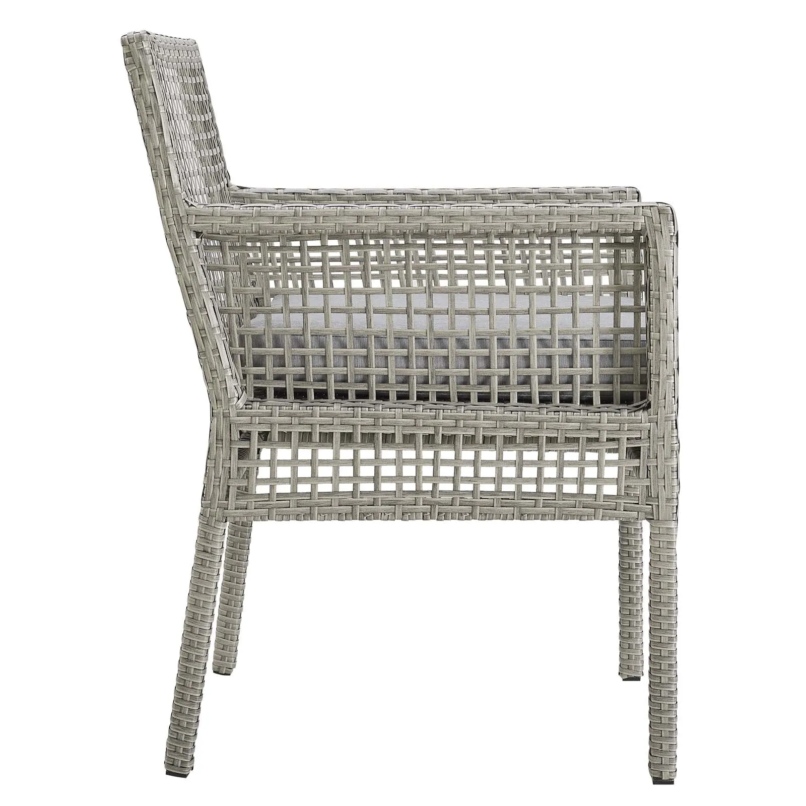 Aura Dining Armchair Outdoor Patio Wicker Rattan Set of 2 by Modway