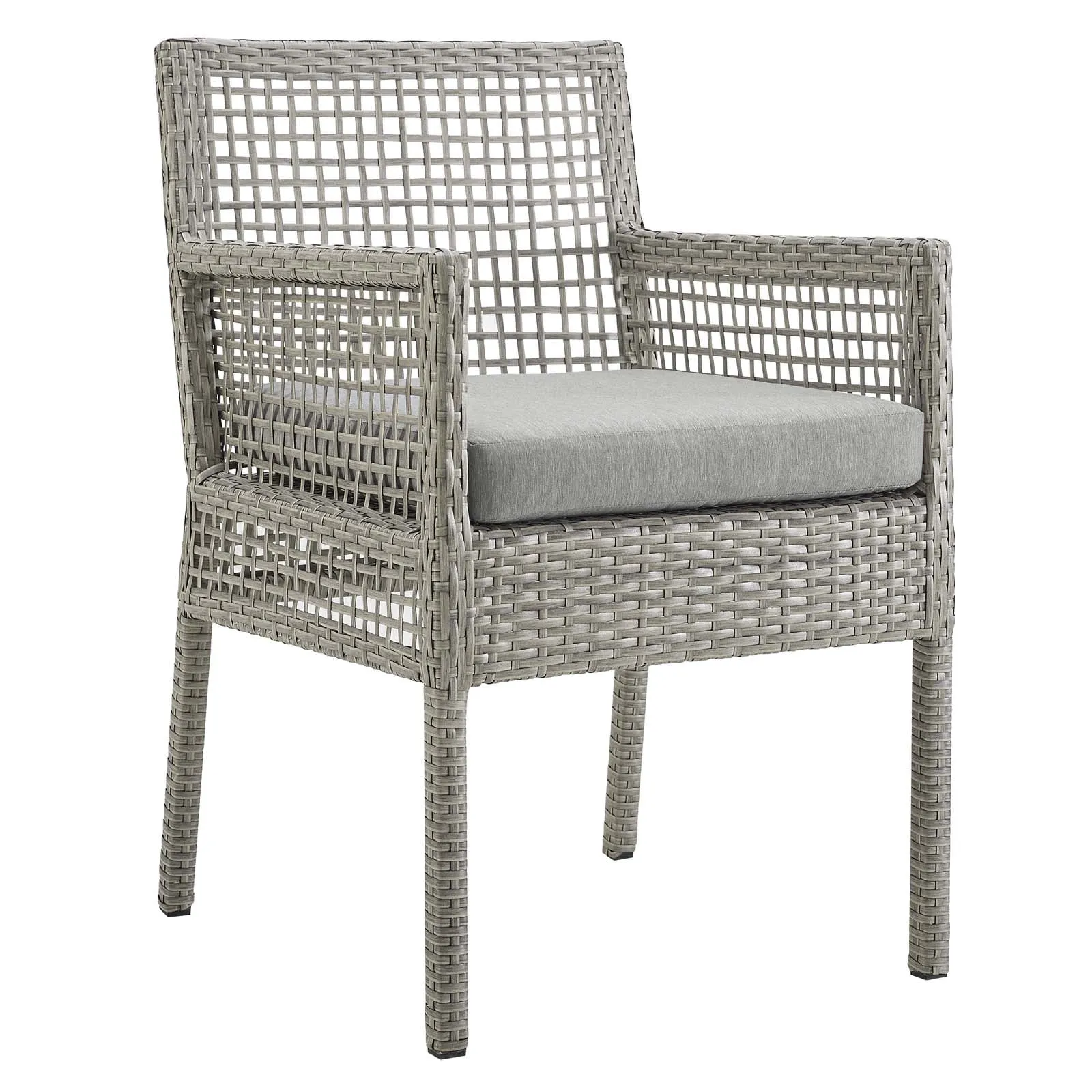 Aura Dining Armchair Outdoor Patio Wicker Rattan Set of 2 by Modway