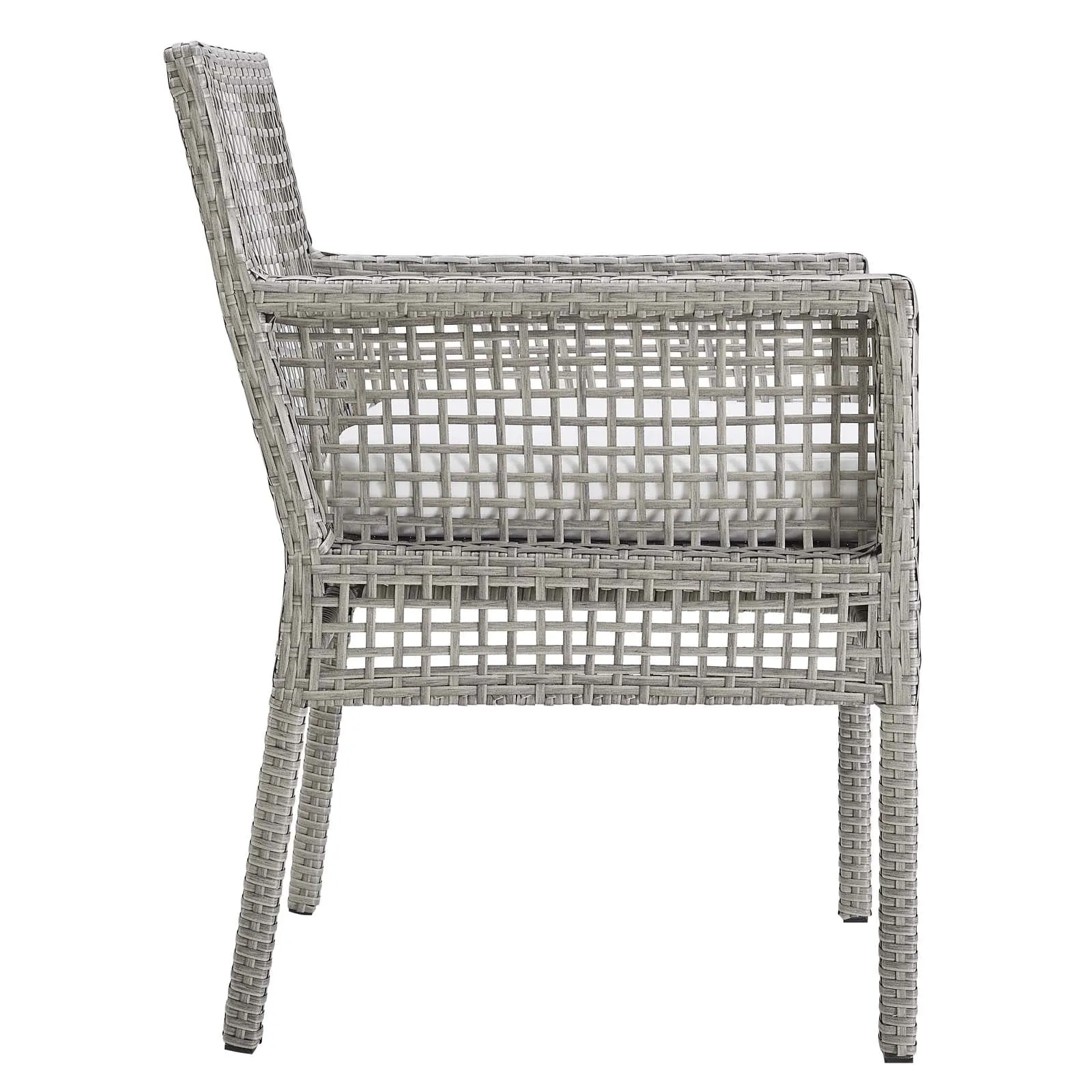 Aura Dining Armchair Outdoor Patio Wicker Rattan Set of 2 by Modway