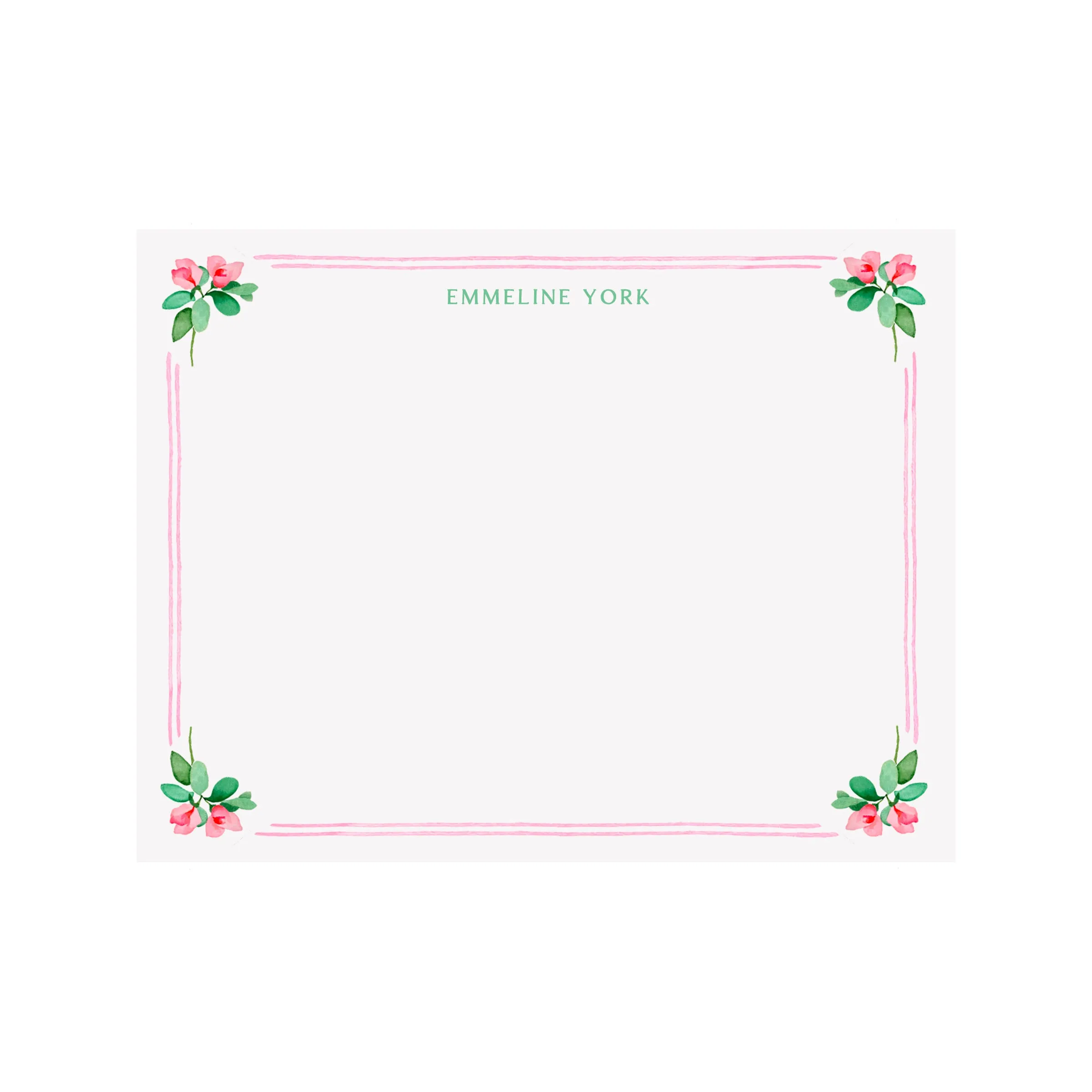 Azalea Border Personalized Stationery