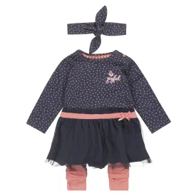 Baby Girls Dress Legging and Headband Blue | Dirkje