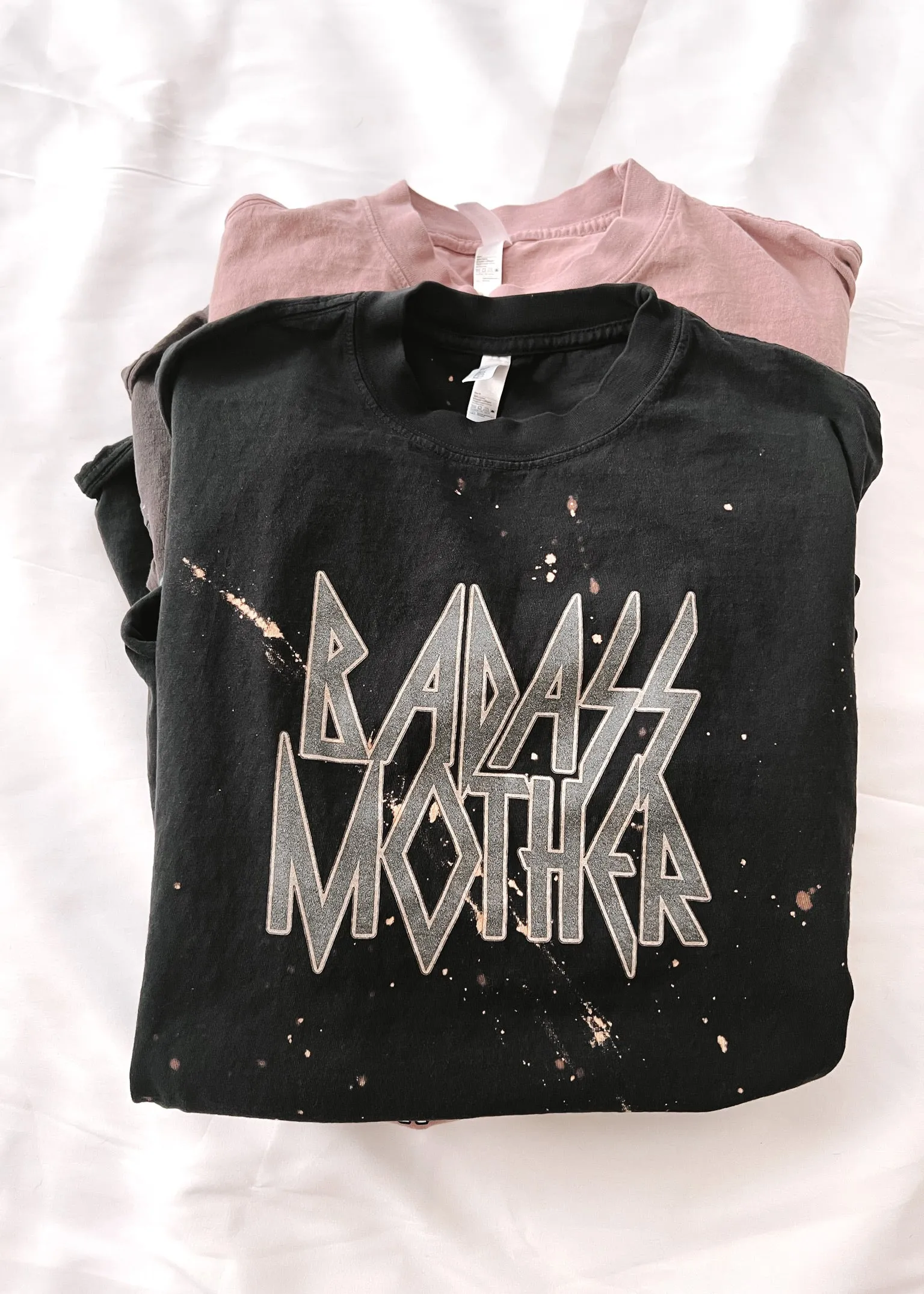 BADASS MOTHER BLEACHED OUT SIDE SLIT TEE