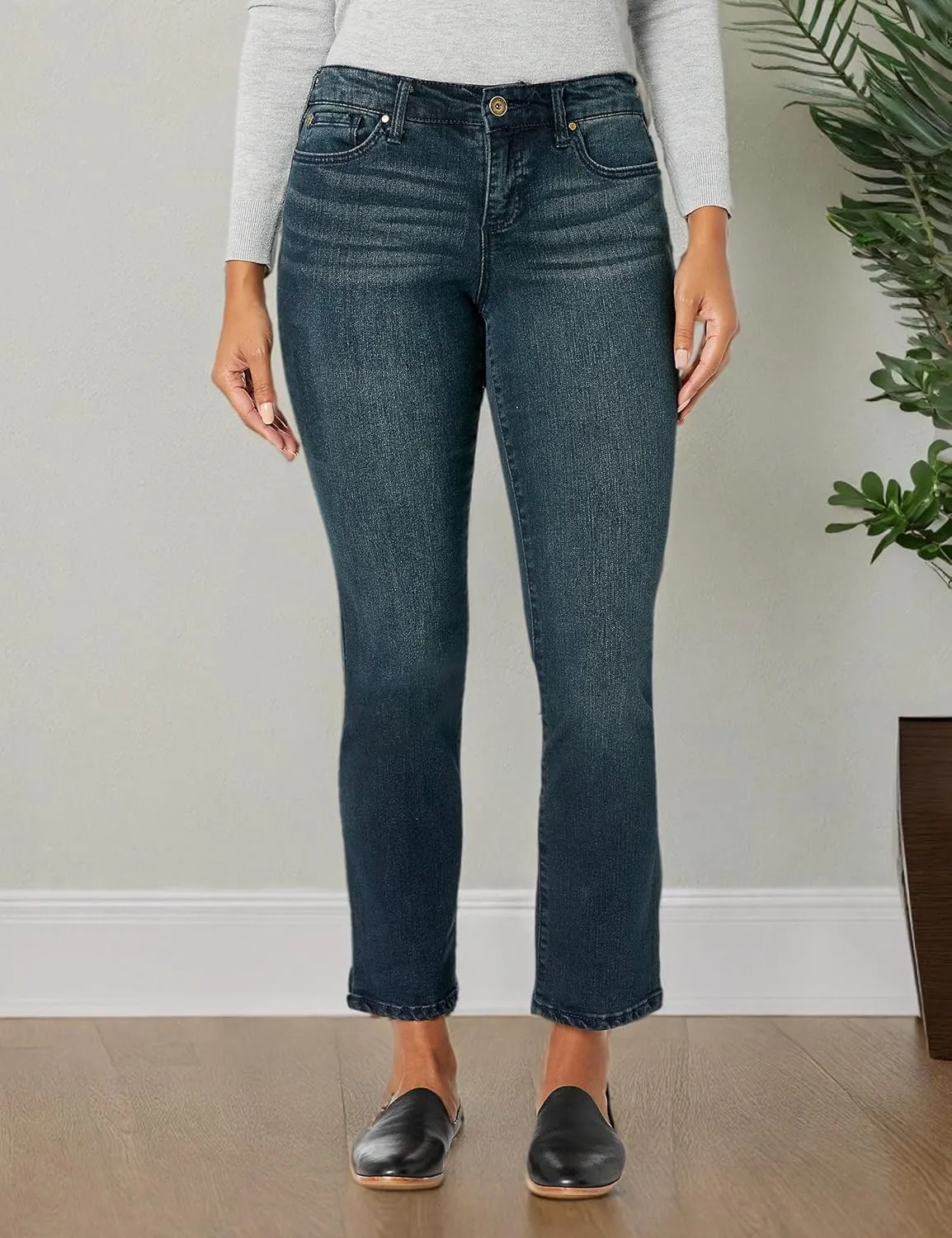 Bandolino Women's Mandie Signature Fit 5 High Rise Jean, Rinse, 6 Petite
