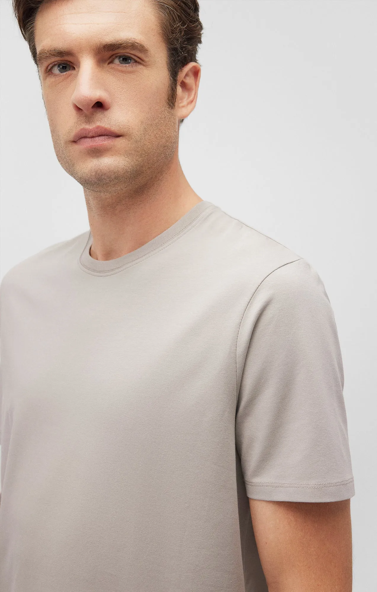 BASIC CREW NECK T-SHIRT IN PALOMA