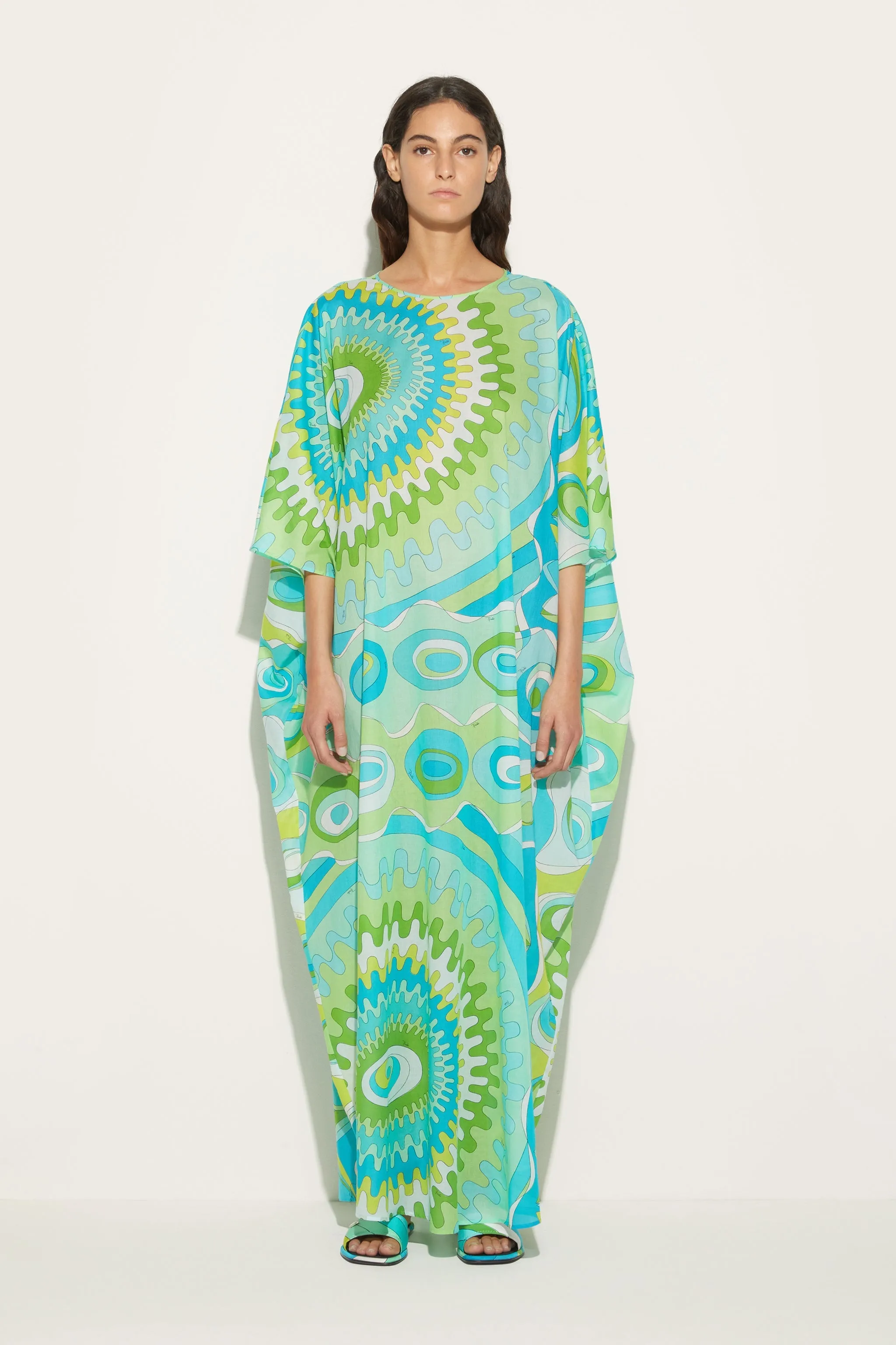 Bersaglio-Print Cotton Kaftan