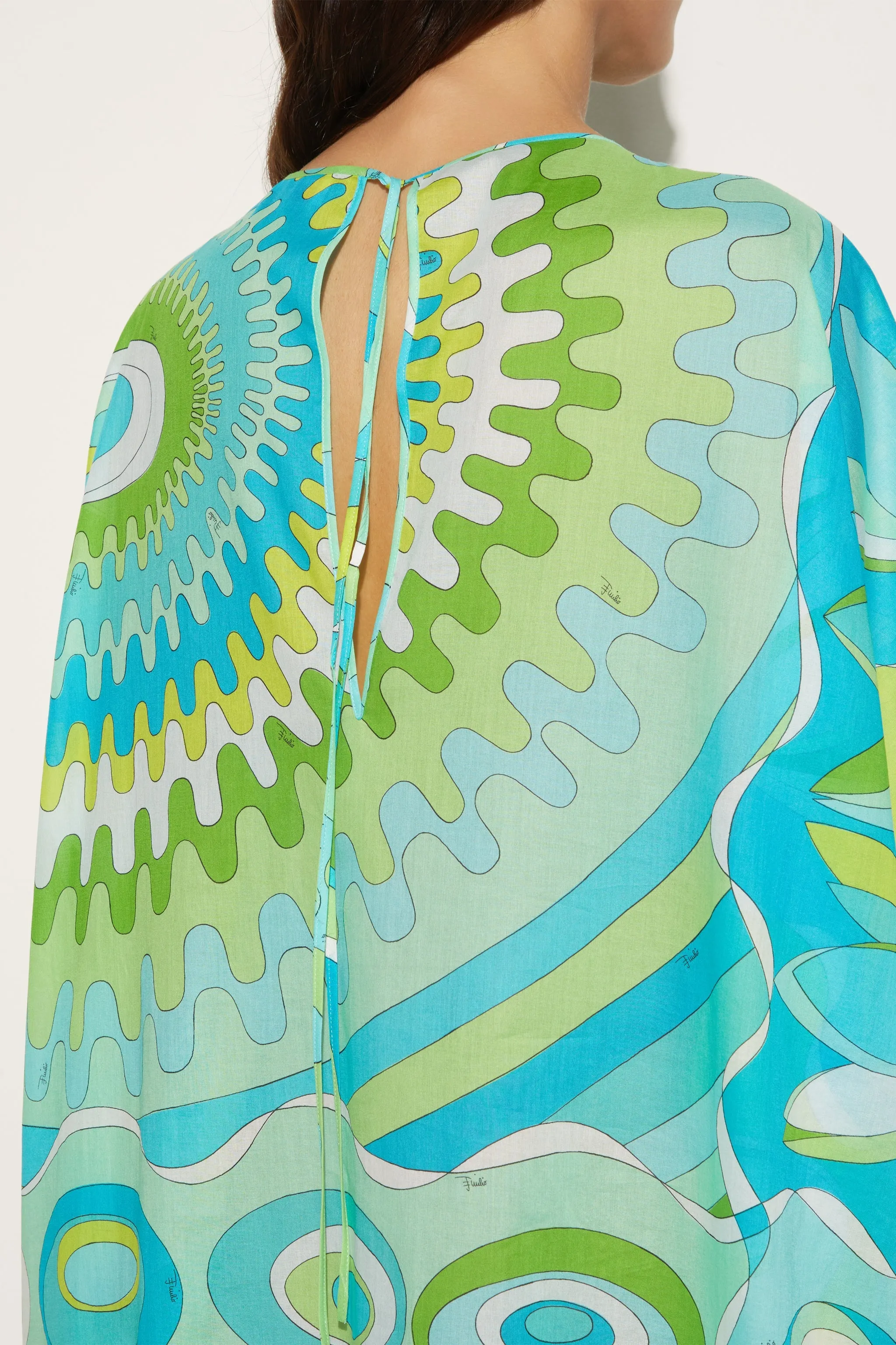 Bersaglio-Print Cotton Kaftan