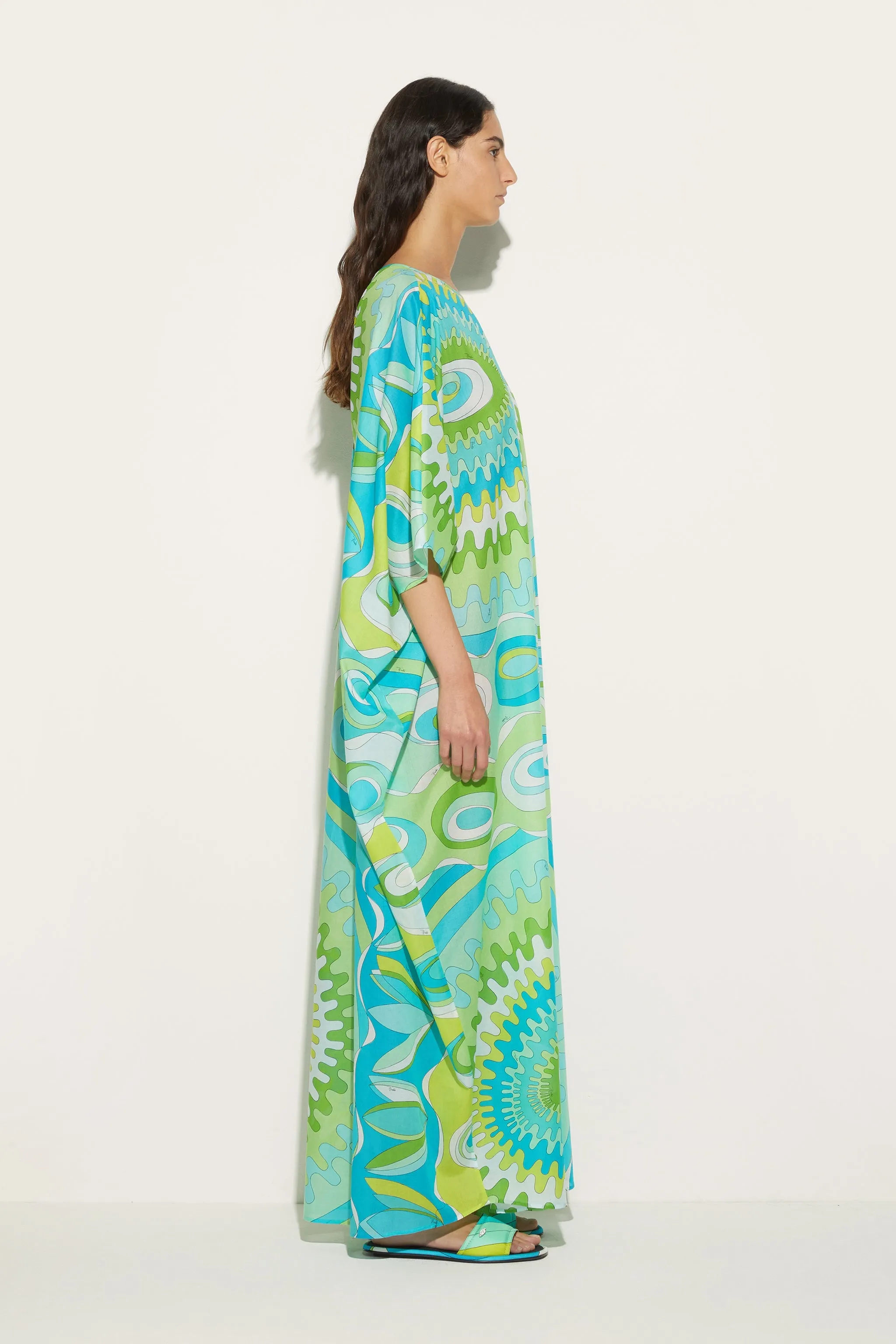 Bersaglio-Print Cotton Kaftan