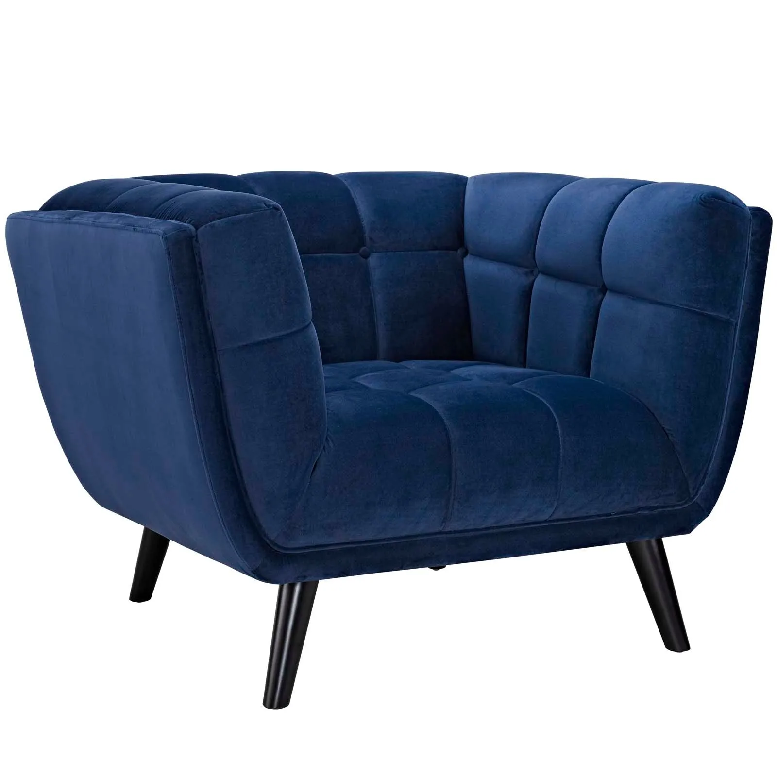 Bestow 3 Piece Performance Velvet Sofa Loveseat and Armchair Set by Modway