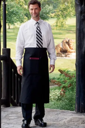 Black Reversible Full Bistro Apron (1 Pocket)