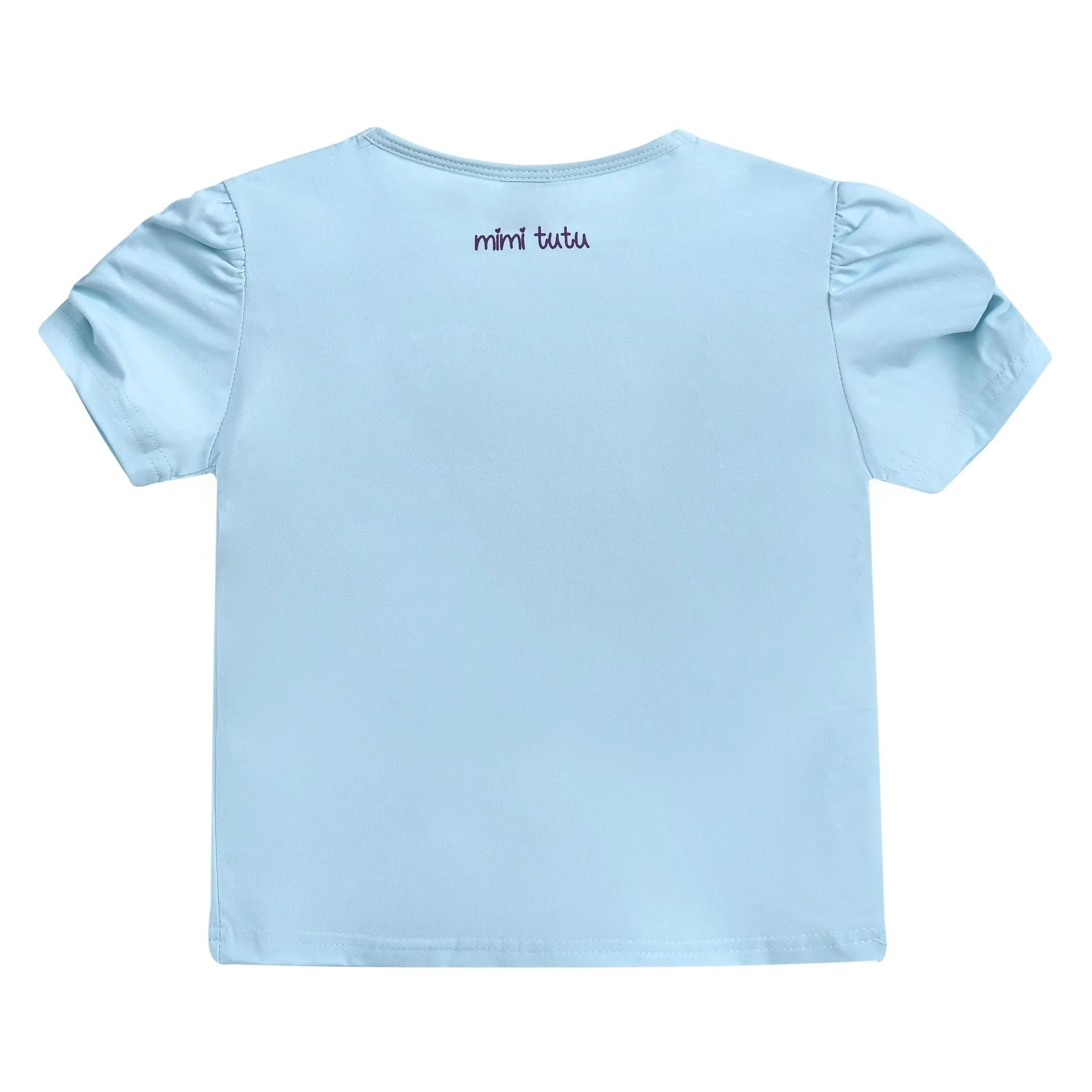 Blue Butterfly Applique T-Shirt