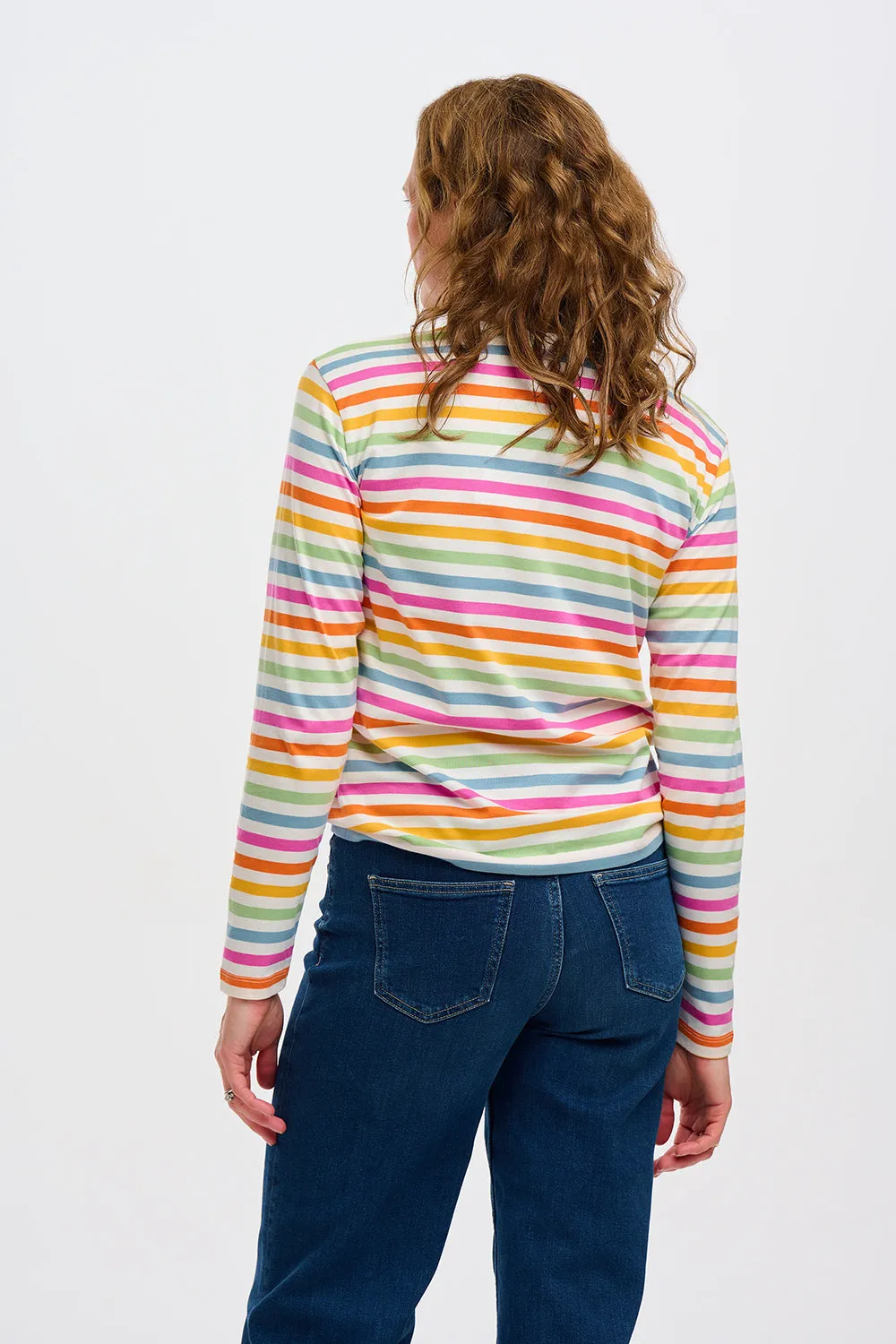 BRUNSWICK JERSEY TOP (MULTI/SOFT RETRO STRIPE)