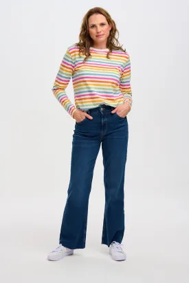 BRUNSWICK JERSEY TOP (MULTI/SOFT RETRO STRIPE)
