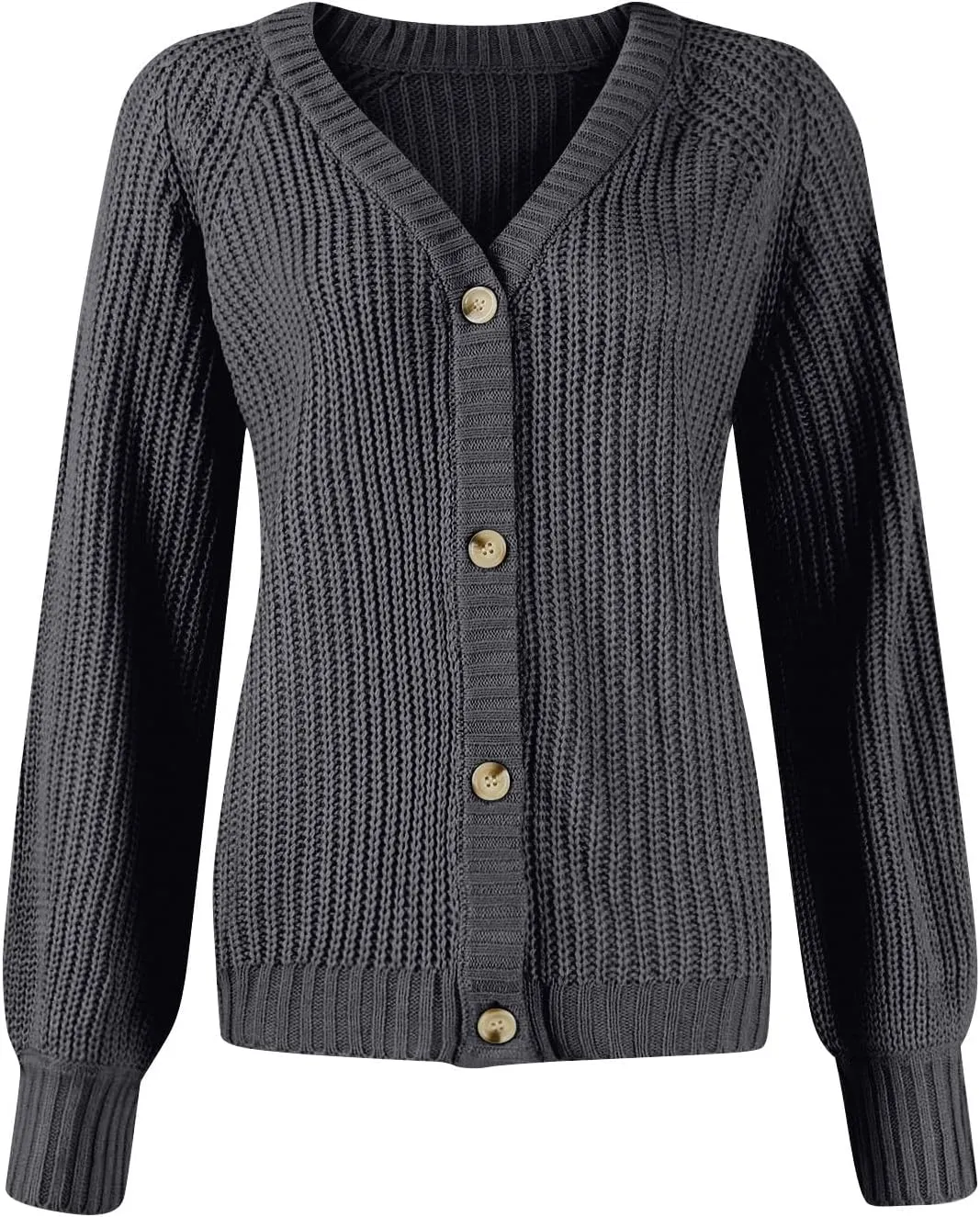 Button Up Sweaters for Woman Lightweight Cable Knit Cardigan Sweater V Neck Casual Chunky Knit Coat Fall Clothes