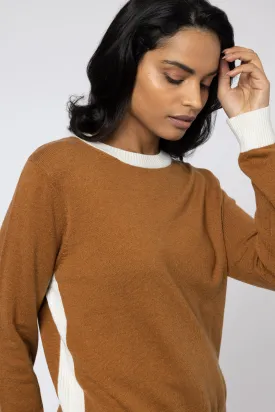 CAMILLE JUMPER (TAN AND ECRU)