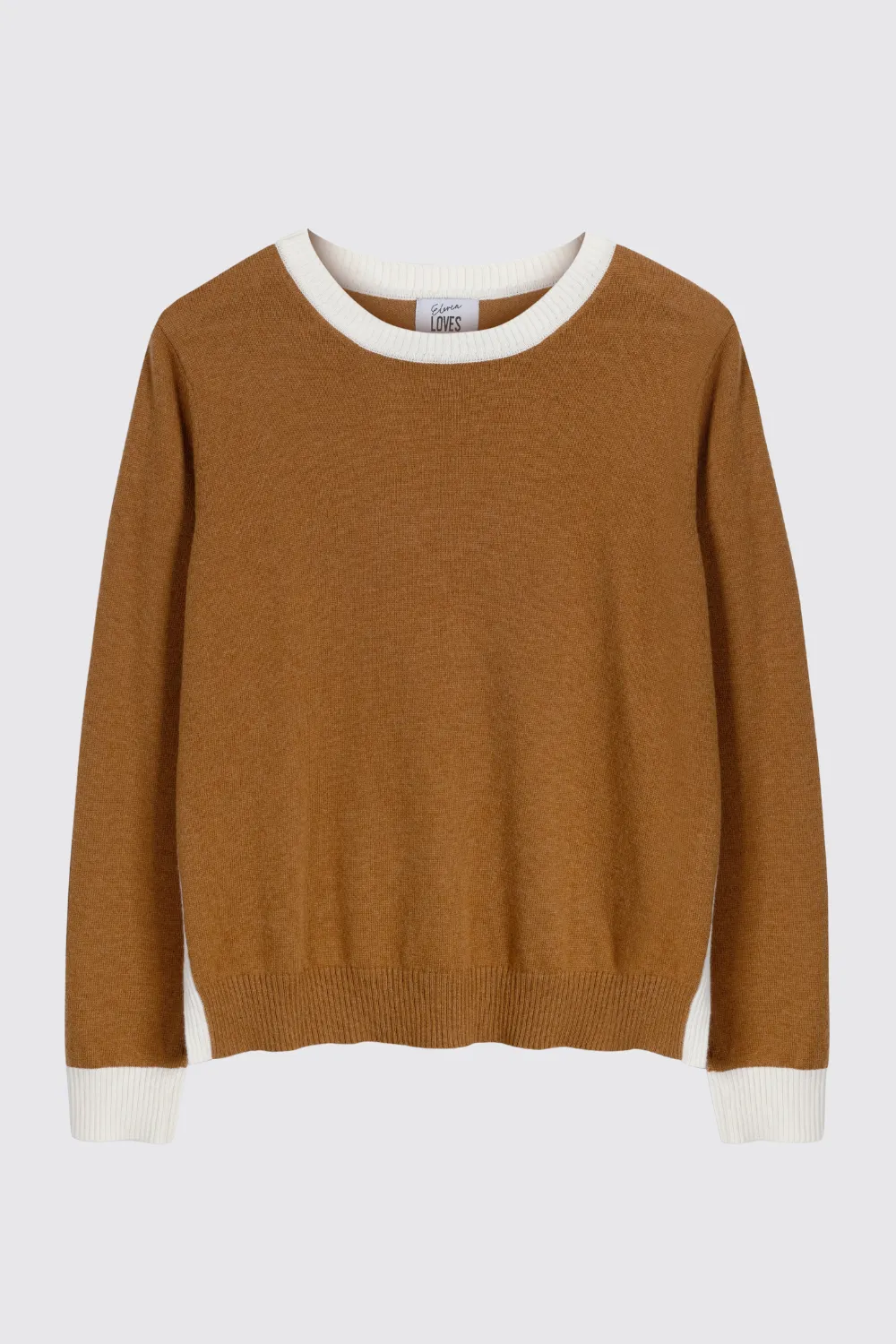 CAMILLE JUMPER (TAN AND ECRU)