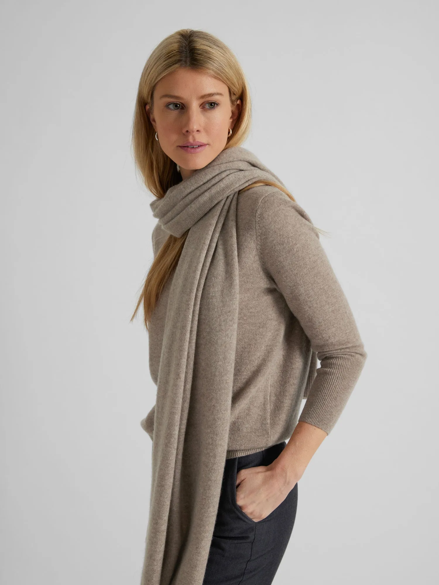 Cashmere scarf "Urban" - toast