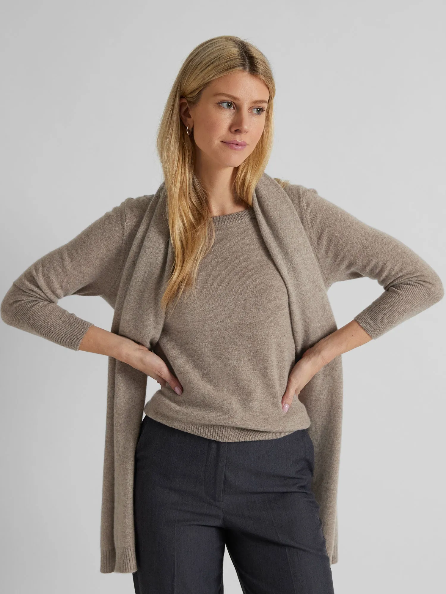 Cashmere scarf "Urban" - toast