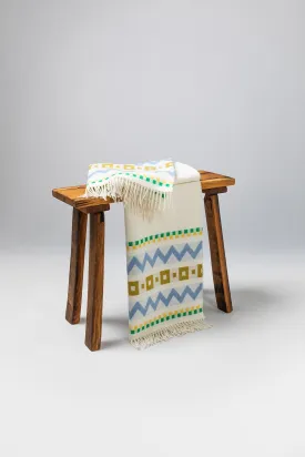 Children's Zig Zag Blanket in Blue & Green