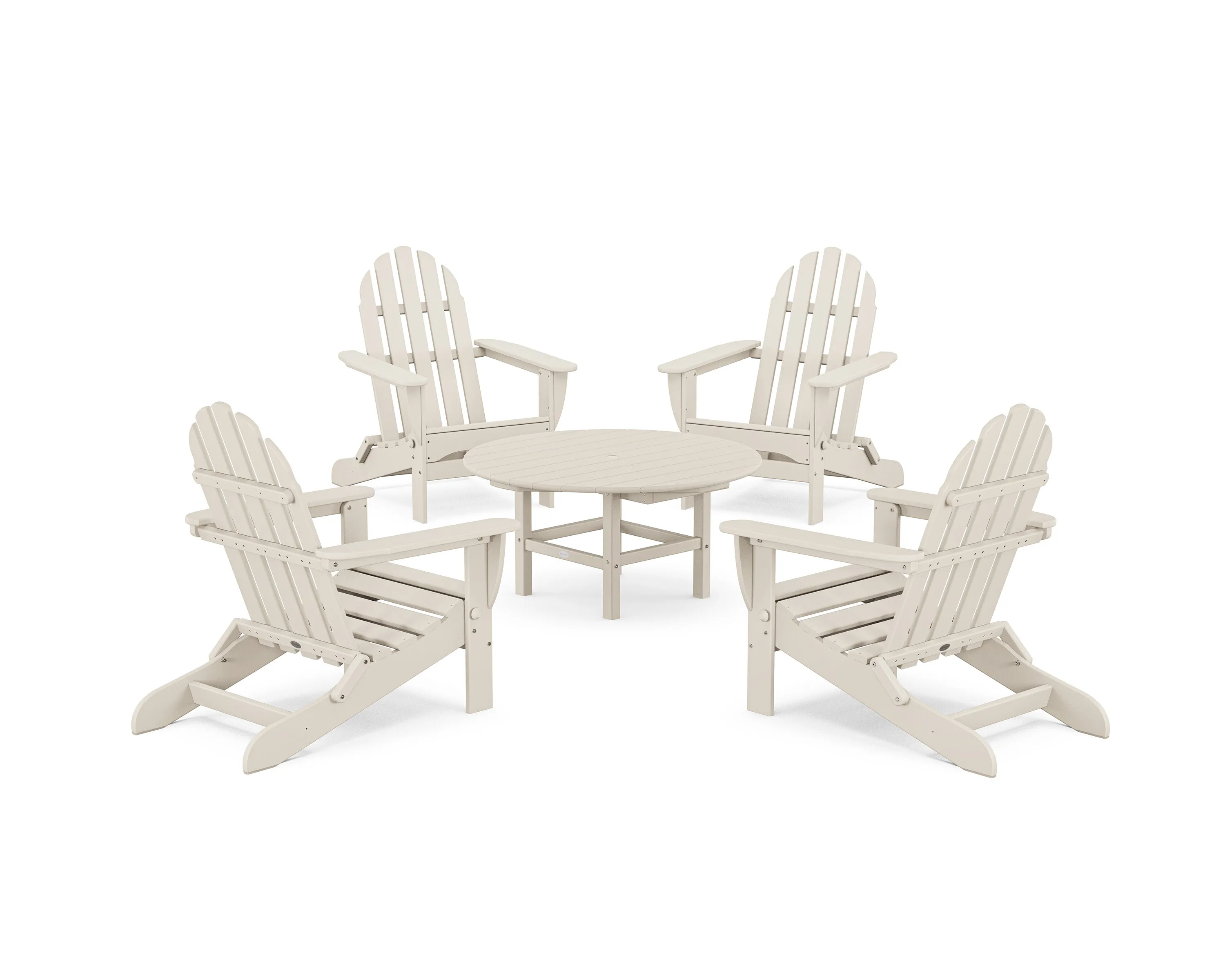 Classic Folding Adirondack 5-Piece Conversation Group