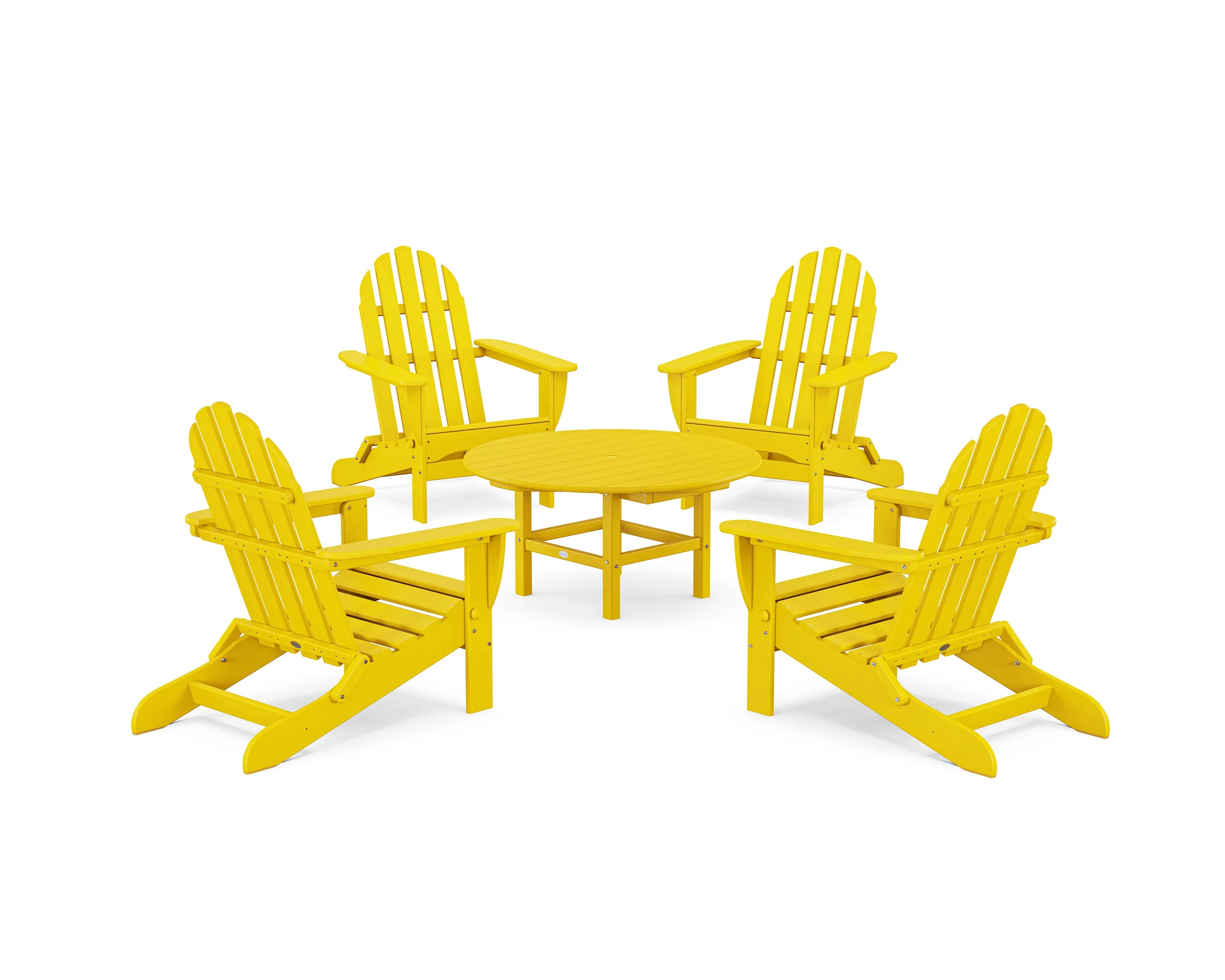 Classic Folding Adirondack 5-Piece Conversation Group