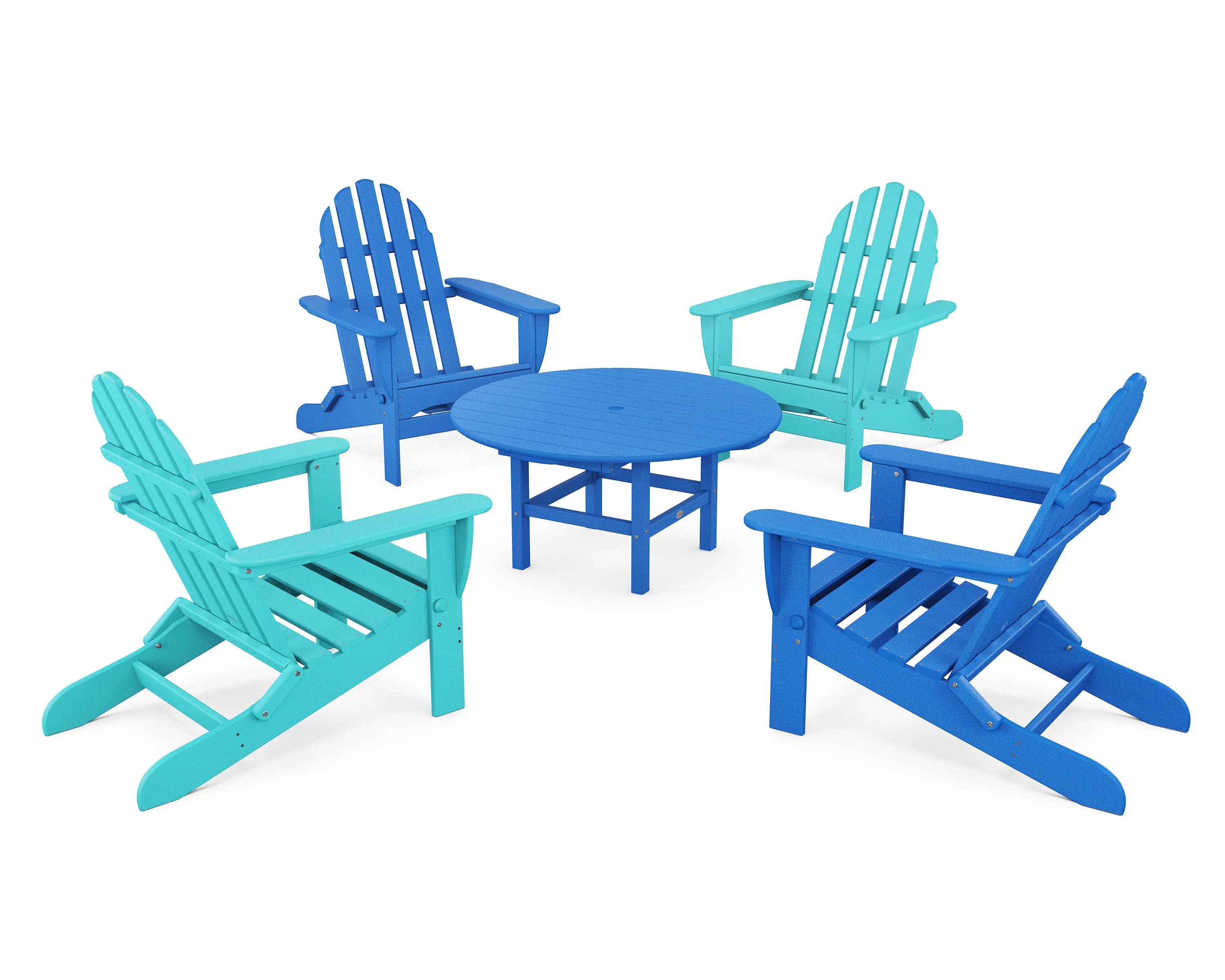 Classic Folding Adirondack 5-Piece Conversation Group