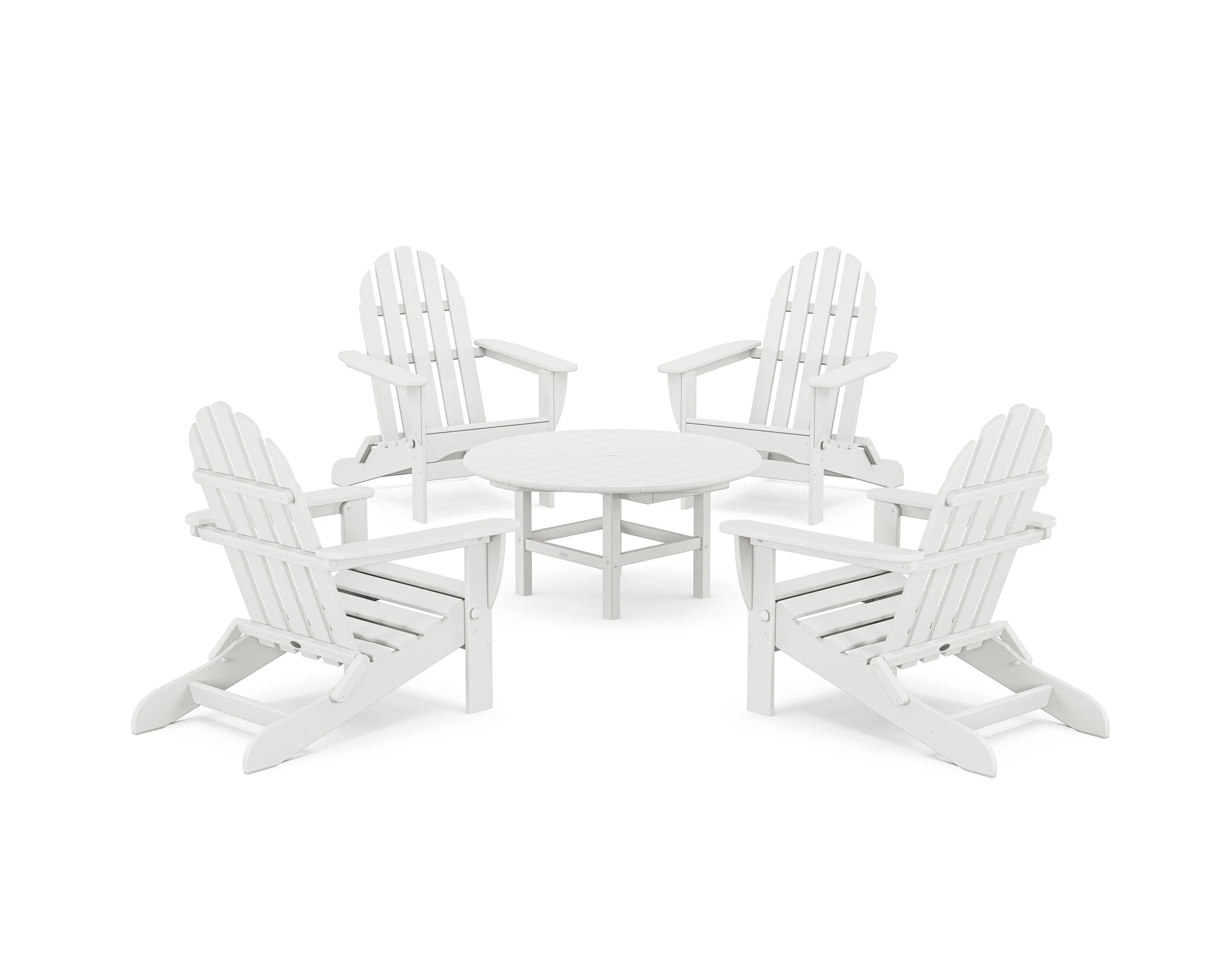Classic Folding Adirondack 5-Piece Conversation Group