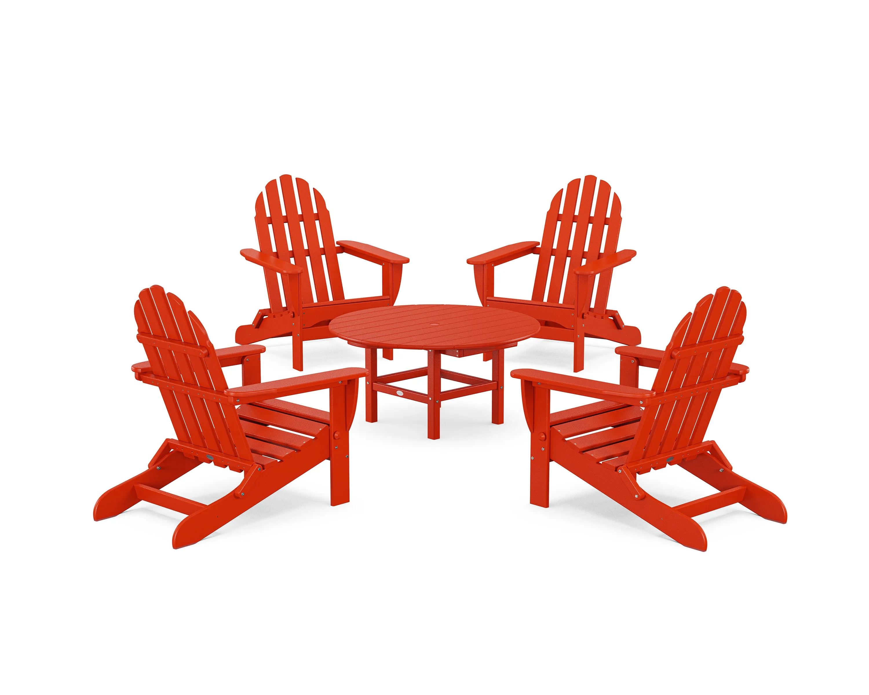 Classic Folding Adirondack 5-Piece Conversation Group