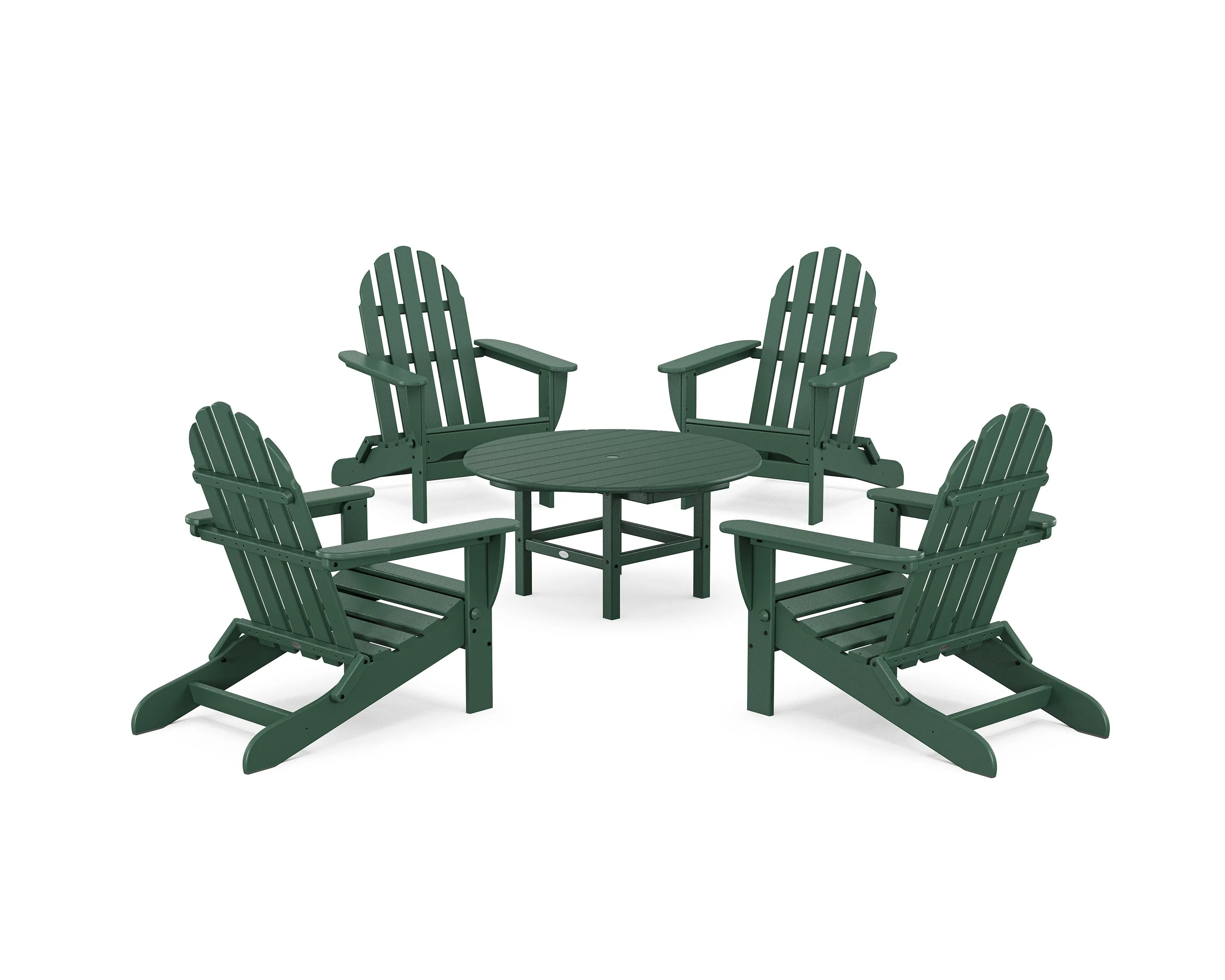 Classic Folding Adirondack 5-Piece Conversation Group