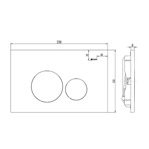 Cobra Cistern Actuator Plate Round
