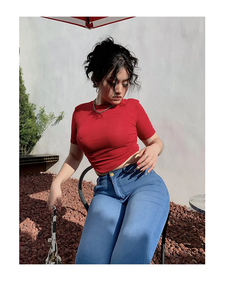Coco Blue Long Flare Denim Jeans Pants