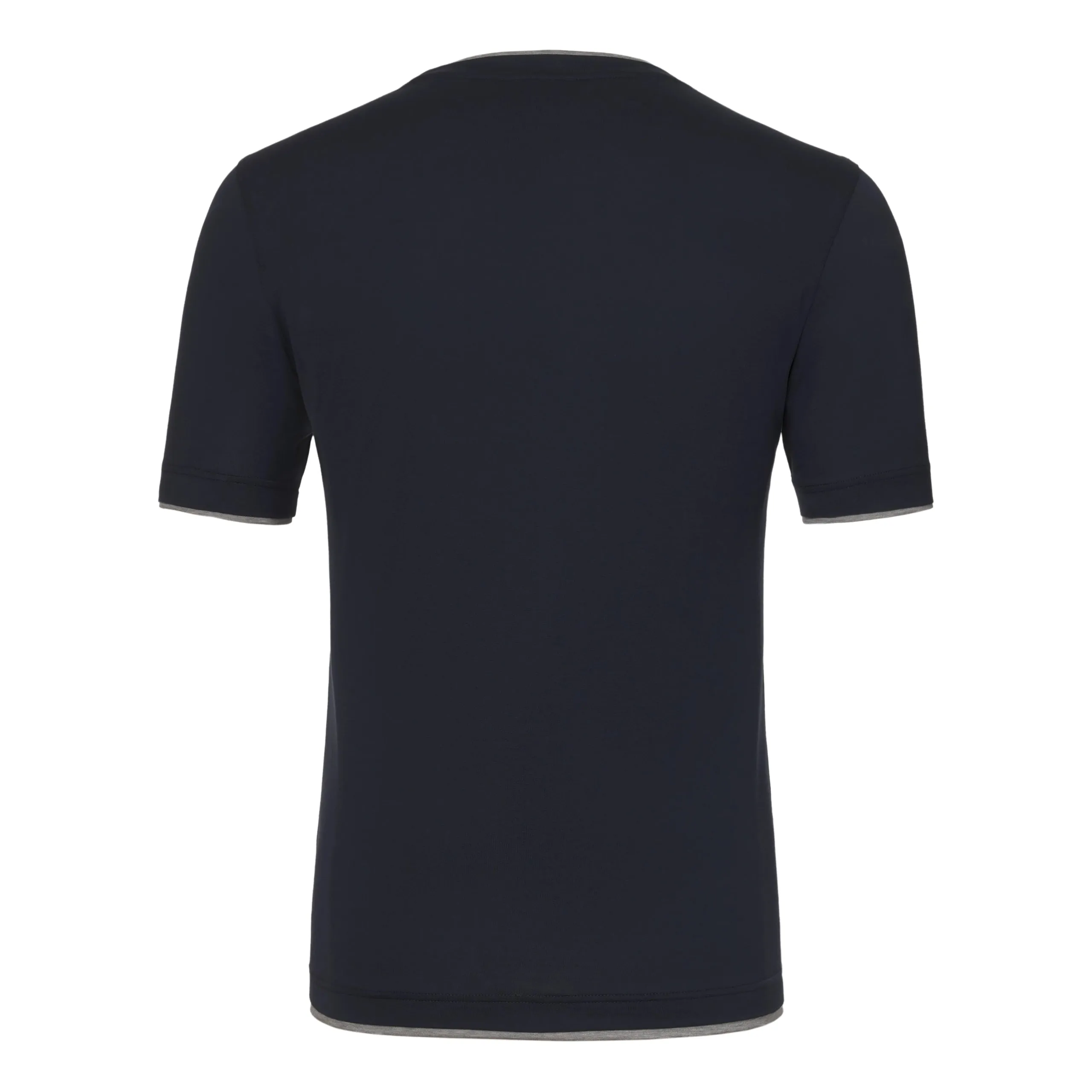 Cotton Crew-Neck T-Shirt in Space Blue