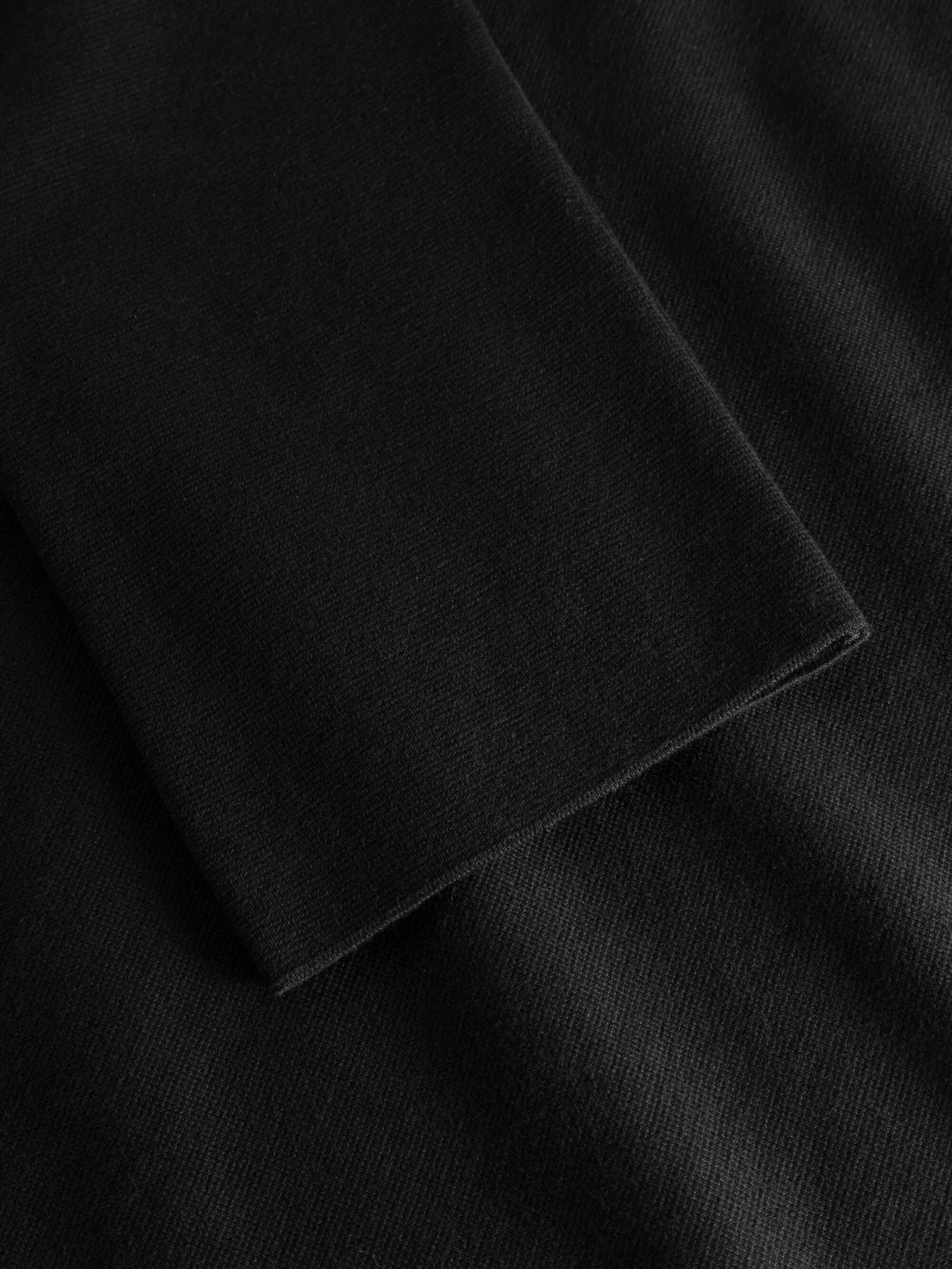 Cotton high neck knit - Black Jet