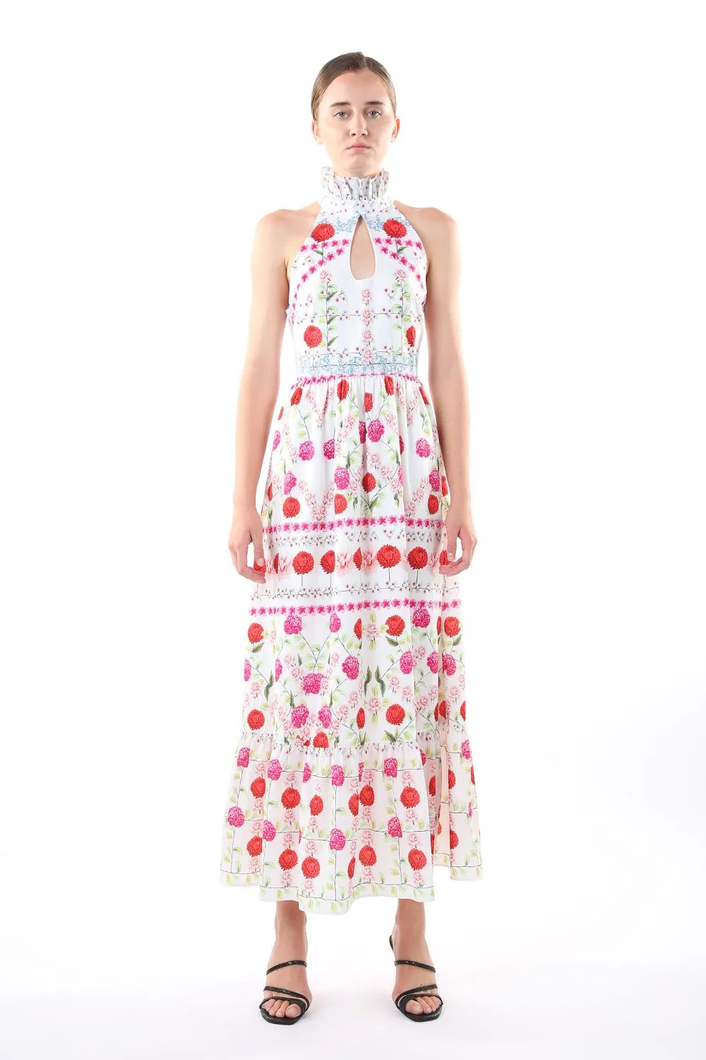 Couture White Floral Maxi Dress