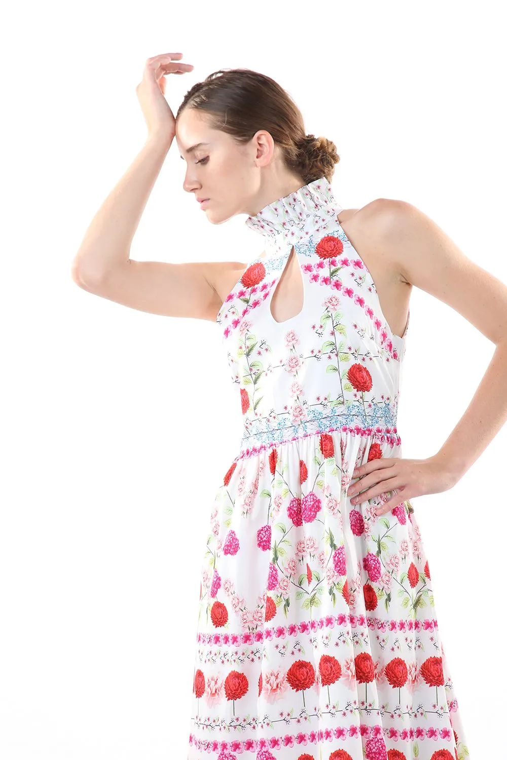 Couture White Floral Maxi Dress
