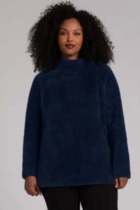 Cozy Funnel Neck Pullover | Navy