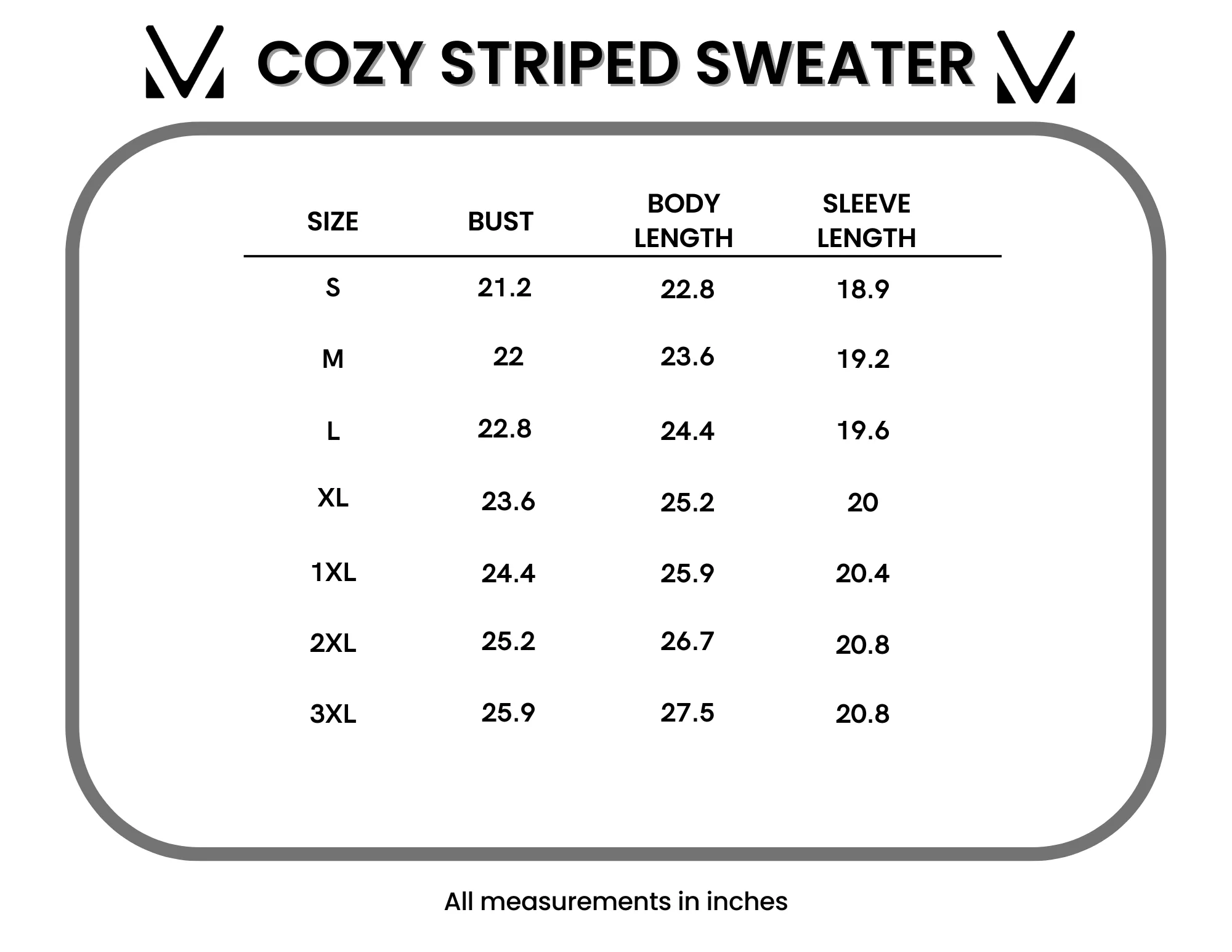 Cozy Striped Sweater - Rust by Michelle Mae